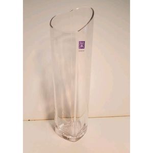 BX Heart Shaped Glass Vase 12 inches tall excellent condition!
